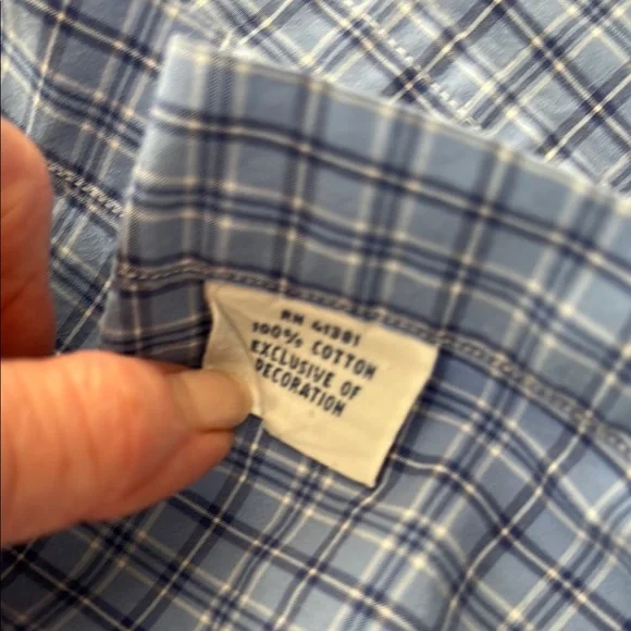 Polo by Ralph Lauren Men’s Blue Casual Plaid Button Down Shirt Sz L Like New! - Picture 7 of 9